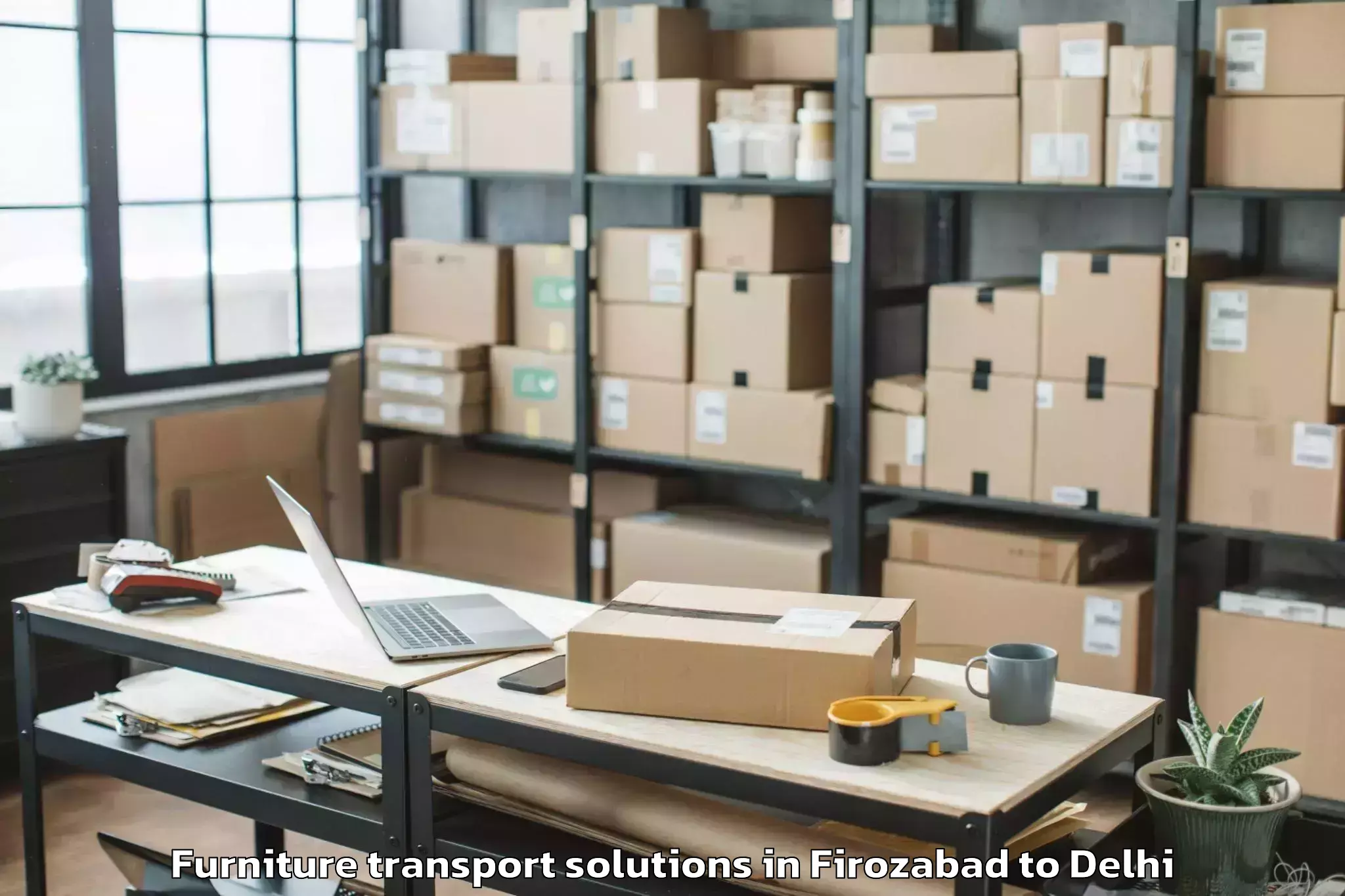 Book Firozabad to Dlf Emporio Mall Furniture Transport Solutions Online